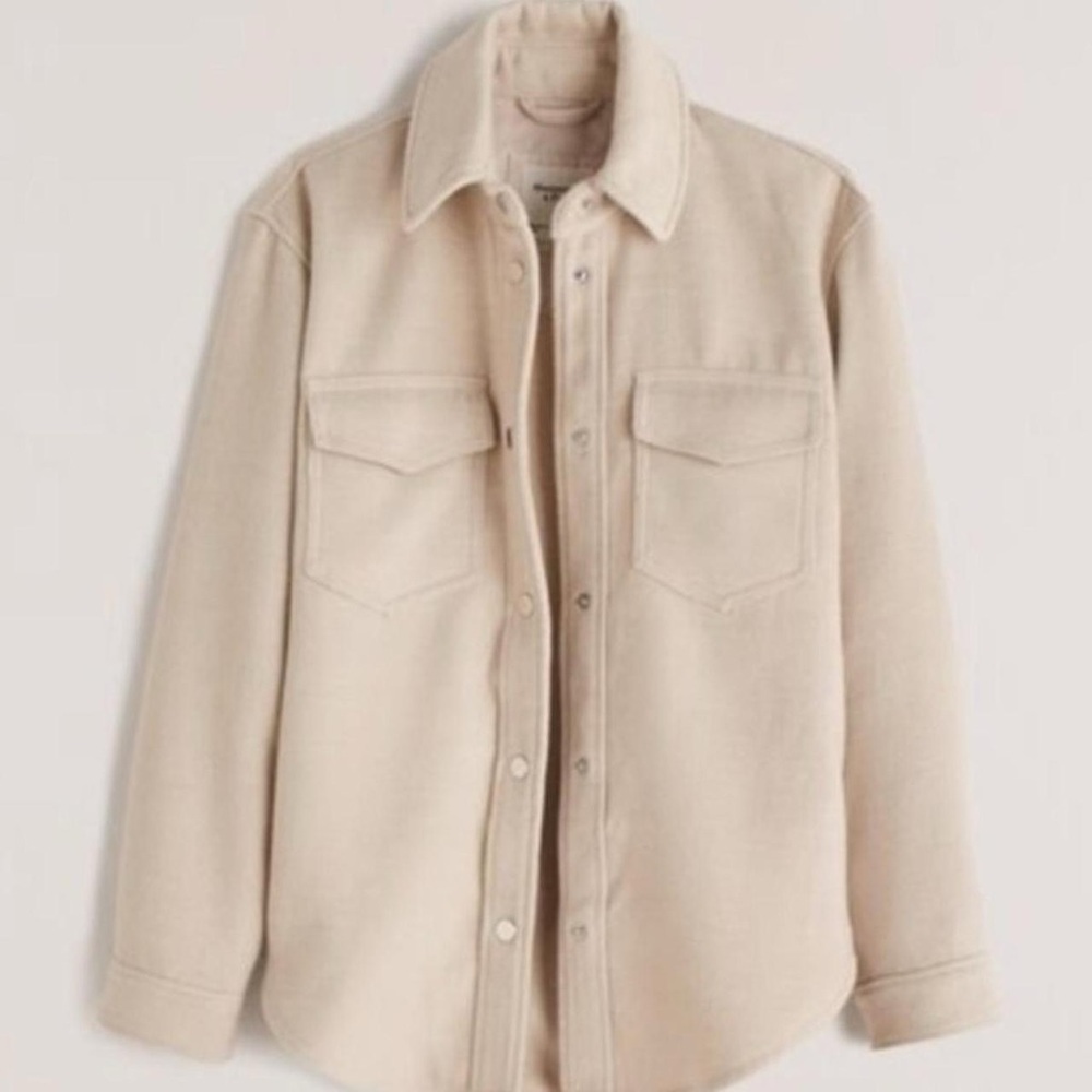 Abercrombie & Fitch Beige Shirt Jacket